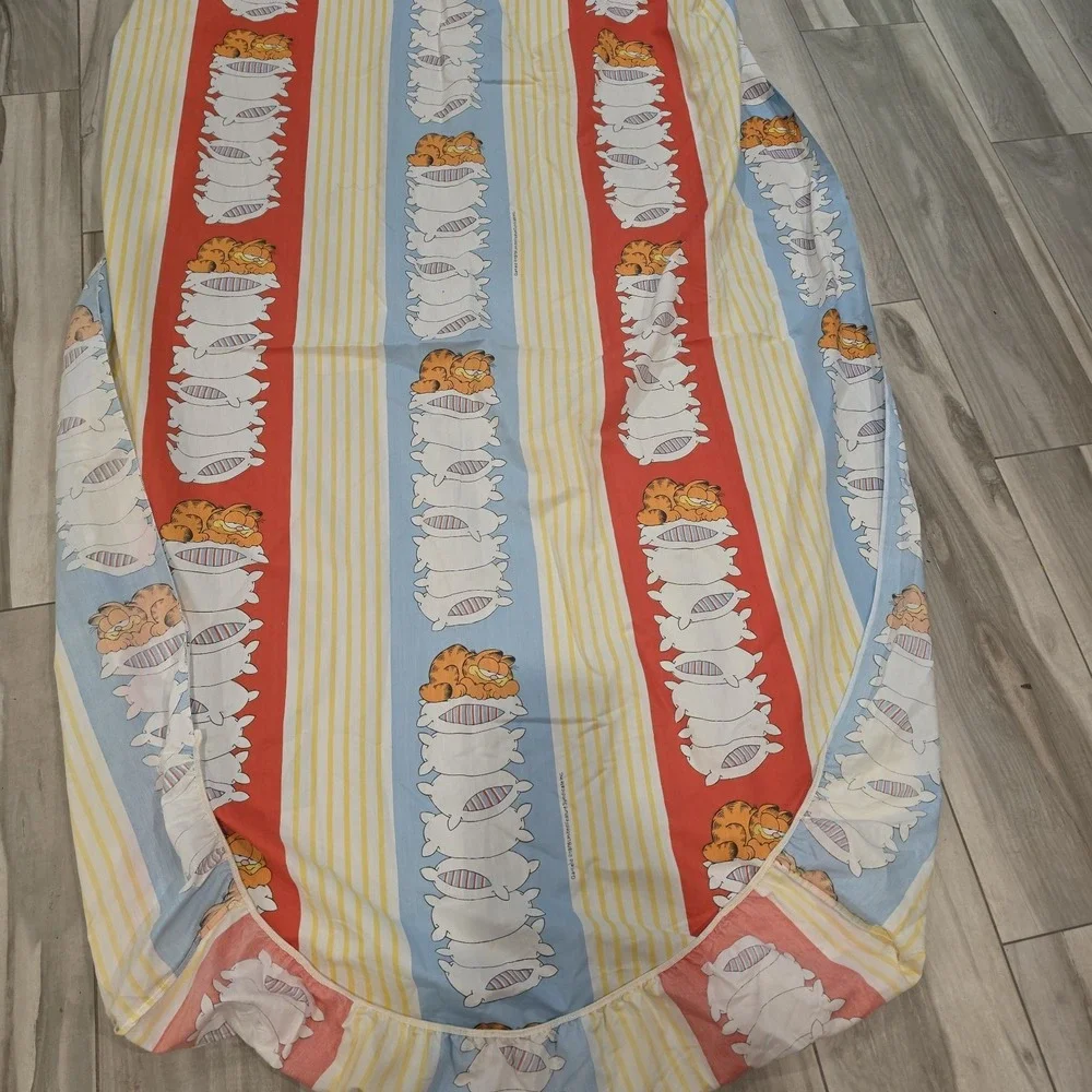 1978 Vintage Garfield Twin Fitted Sheet Jim Davis